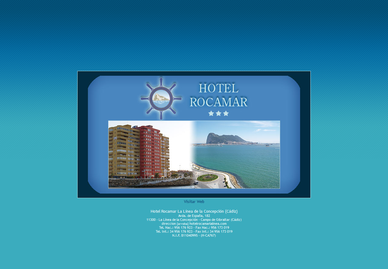 Hotel Rocamar La Línea de la Concepción Cádiz. Xhtml 1.0 Strict, Css, Php, Mysql, Wordpress, Dreamweaver, Photoshop. - Año 2007