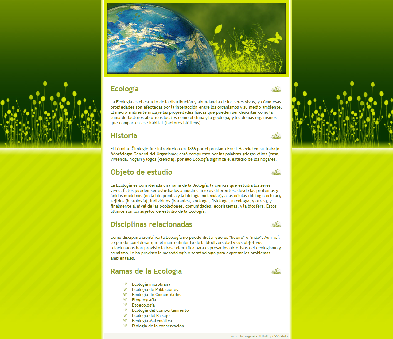Competencia Xhtml + Css - Forosdelweb - Xhtml 1.0 Strict, Css, Accesibilidad, Photoshop. Año 2007